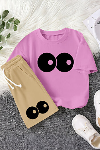 MYADA Premium Suspicious Eyes Printed 2-Piece Children's Suit 22561