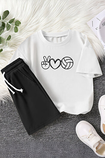 MYADA New Season Volleyball Love Printed 2-Piece Children's Set 23383