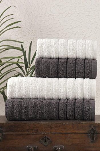 Eponj Home 4 штуки 50x85см + 70x140см Набір рушників Wave