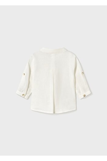 MAYORAL Baby Boy Judge Collar Linen Blended Shirt