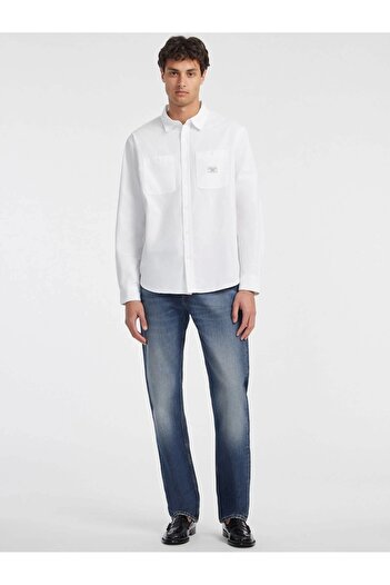 Guess Erkek Beyaz Regular Fit Gömlek M4YH37WGCF1-G011