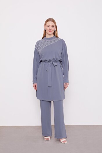 Levidor Anthracite Stone Collar Double Suit
