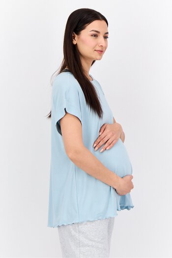 Puma Maternity Oversized Short Sleeves Training Top, Turquoise
