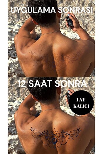 TAKIŞTIR Çiçek Figürlü 12 Saat Sonra Kararan Geçici Dövme Tattoo