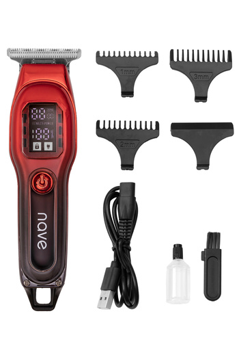 nave BQ-02 T Bıçaklı Şarjlı Tıraş Makinesi LED Ekranlı, Profesyonel Sakal & Saç Kesim