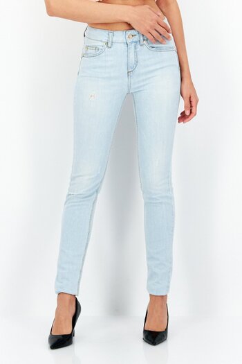 Liu Jo Women Skinny Fit Light Wash Stretchable Jeans, Blue