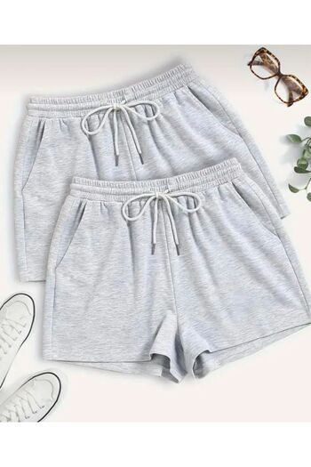 LACKH 2-Piece Shorts Comfortable Stretchy Summer Fabric Sweat-Repellent Mini Shorts Short Shorts