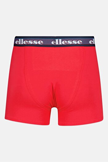 Ellesse شورت رجالي بشعار العلامة التجارية، 3 قطع، أزرق داكن/أحمر