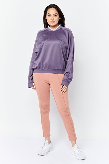 adidas Women Sportswear Fit Long Sleeves Training Sweatshirt, Purple