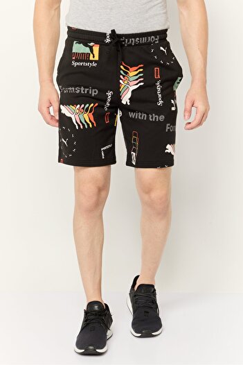 Puma Men Sportswear Fit Drawstring Outdoor Shorts, Black