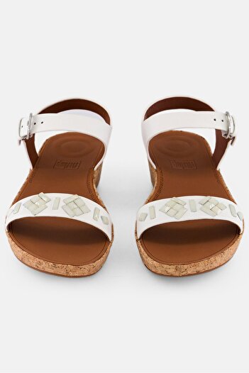 Fitflop Women Bon Back Strap Adjustable Buckle Sandals, White