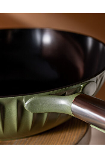Madame Coco Freya Wok Pan - Green - 30 cm