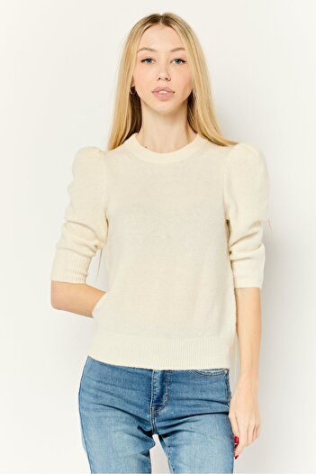 Michael Kors Women Crew Neck Knitted Sweater, Off White