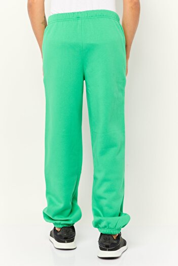 Esprit Men Regular Fit Brand Logo Sweatpants, Green