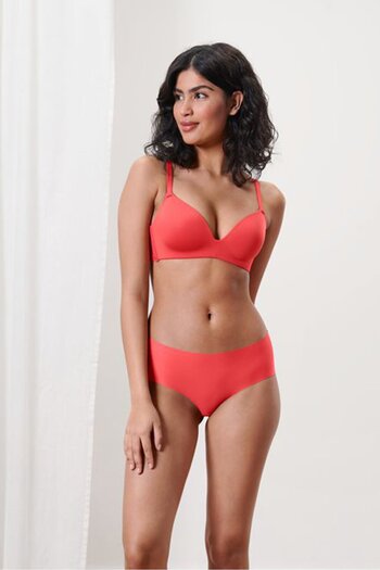 Tchibo Women 2 Piece Solid Underwear Panty, Red