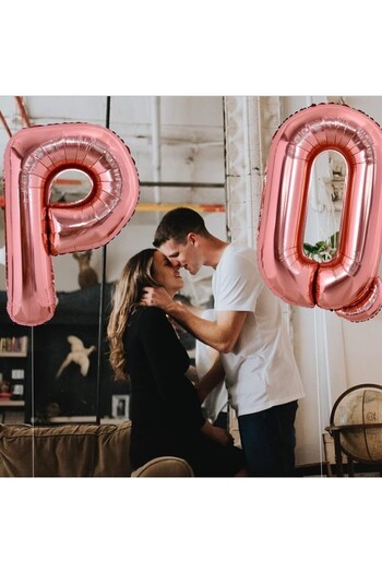 Flippy Metallic Foil Balloon Letter Q, Flippy, 100 cm, Inflatable with Helium or Air