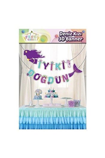 Deniz Party Store Γοργόνα 3D - Καλή ημέρα γενεθλίων