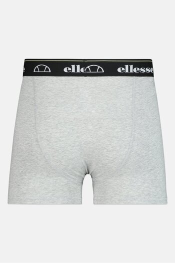 Ellesse Men 3 Pieces Brand Logo Trunks, Green/Grey