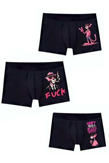 MAGORS UNISEX BOXER ΜΕ ΣΧΕΔΙΟ ΡΟΖ ΠΑΝΘΗΡΑ 3 ΤΕΜΑΧΙΑ (ΣΕΤ 3)