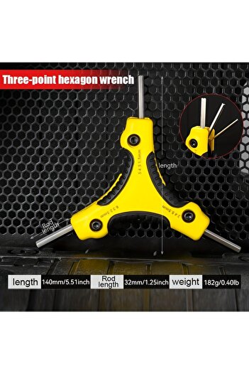 Choice Yellow Folding Hexagonal Star Key Cr-V Steel Portable Screwdriver Tool Metric Folding Hexagonal Wren