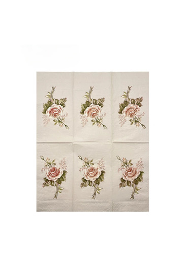 Choice 20pcs 20pcs 33*40 Large Vintage Roses Colourful Printed Napkins Wedding Paper Placemats Restaurant P