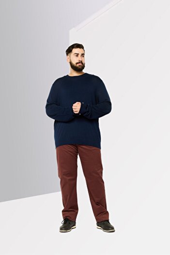 Michael Kors Men Crew Neck Knitted Sweater, Navy Blue