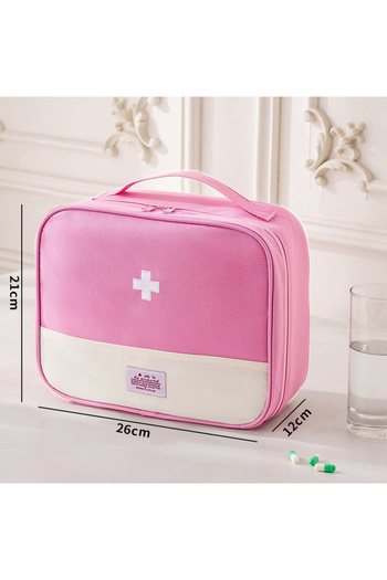 Choice Pink L Portable Home Medical Kit Outdoor First Aid Kit Medicine Storage Bag Sealed Waterproof Enviro