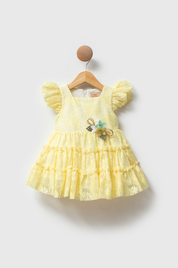 YUSALİ Lace Flower Detail Special Day Dress