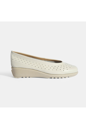 Desa Women's White Perforated Desacomfort Casual Shoes