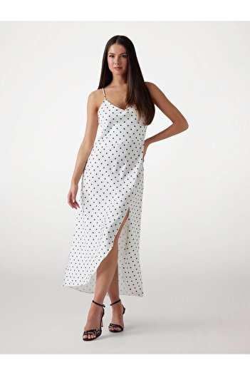 Guess SL CEMONA SLIP DRESS Γυναικείο Λευκό Φόρεμα W5PK2EWI380-F0YX