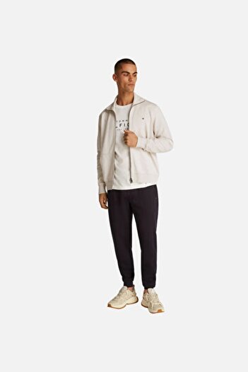 Tommy Hilfiger ESSENTIAL TERRY ZT STAND COLLAR Erkek krem Ceket MW0MW38084HGF