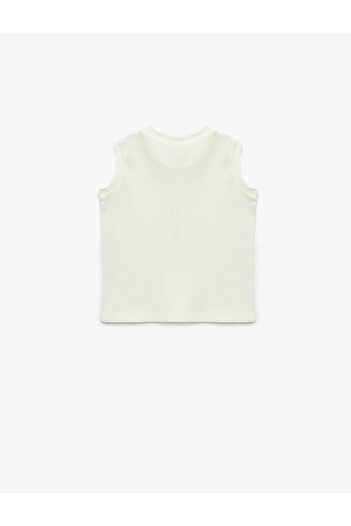 Koton Cotton Crew Neck Sleeveless Printed Undershirt