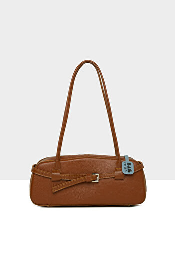 Bagmori Tan Women's Real Leather Belted Thin Strap Bag m 000008606