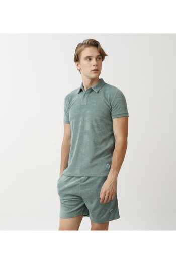Nors Men's Polo Collar Towel Fabric T-Shirt