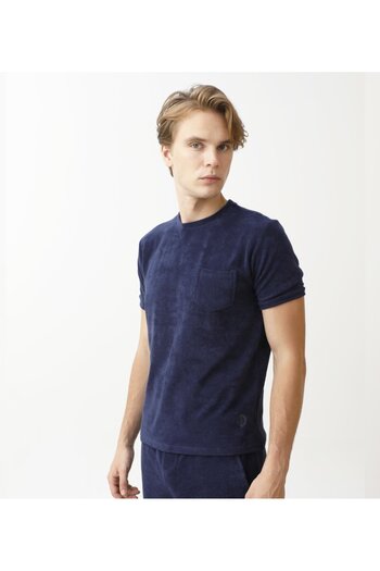 Nors Crew Neck Towel Fabric Men's T-Shirt