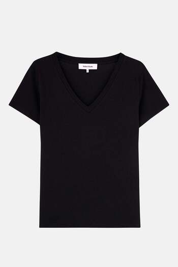 Reflect Studio Basic V-Neck Modal γυναικείο T-shirt - Μαύρο