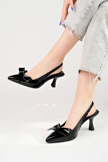 Skygo Josen Black Patent Leather High Heels