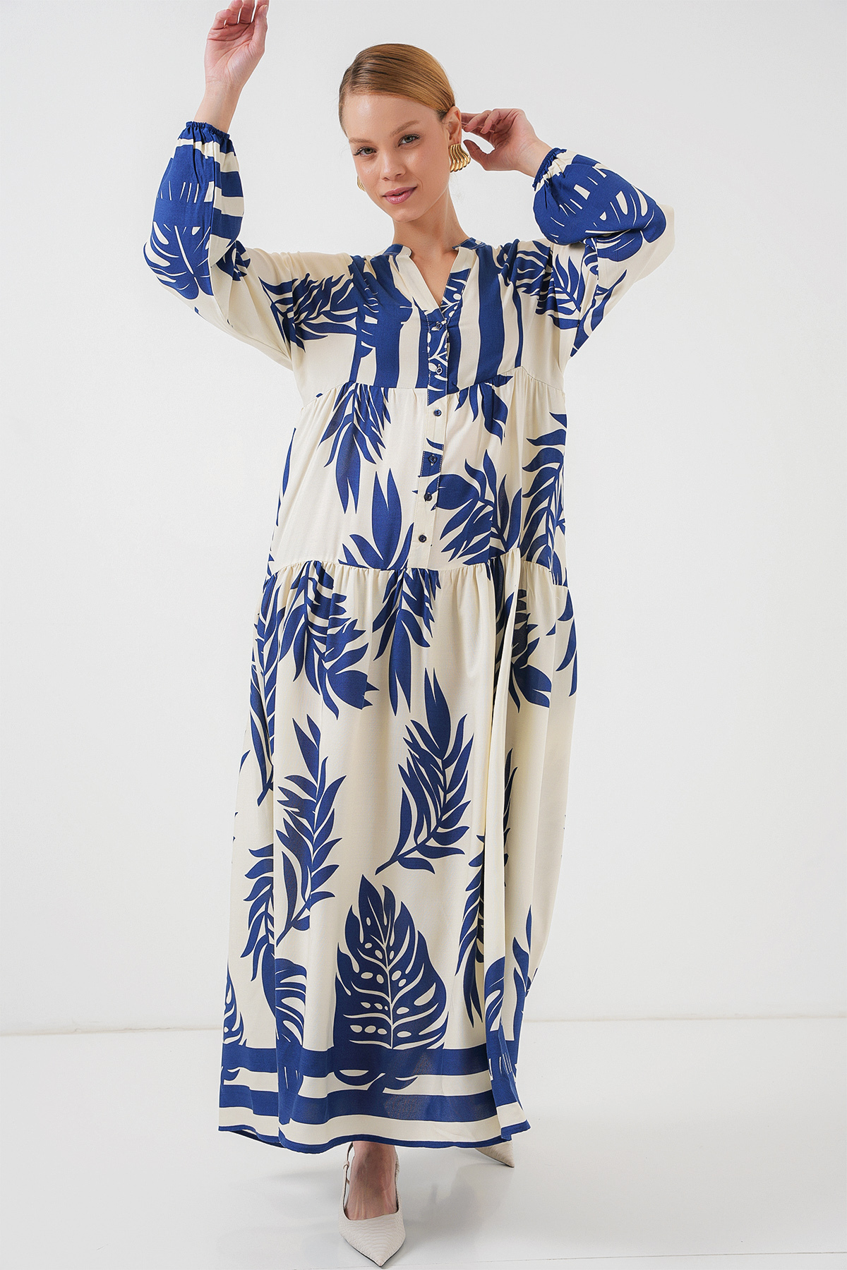 Bigdart 2423 Rochie hijab cu model autentic - bleumarin 0