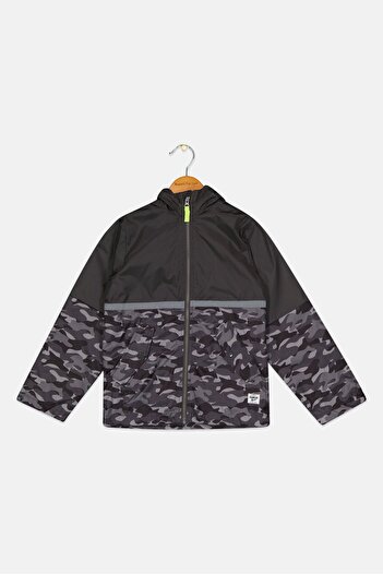 Oshkosh B’Gosh Kids Boy Camouflage Windbreaker Jacket, Grey