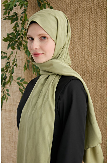 Fatma Atasoy Şal jacquard Zigzag Sage
