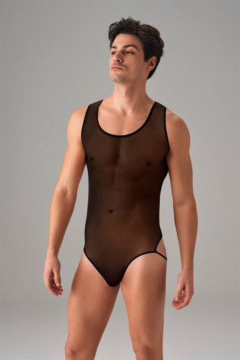 Doreanse Men's Fancy Black Tulle Body 3013