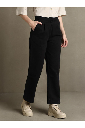 Dennis Lingo By Styli Straight Fit Mid-Rise Trousers