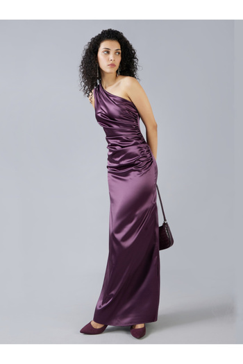 Mish By Styli One shoulder straight fit maxi dress