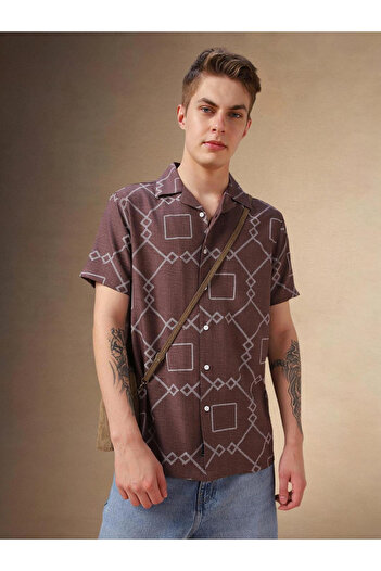 Dennis Lingo By Styli Abstract Print Casual Shirt for Men