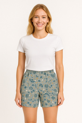 İpek Tekstil Viscose Fabric Women's Shorts