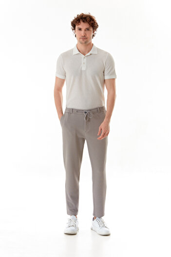Fulla Moda Waffle Fabric Tie Waist Jogger Pants