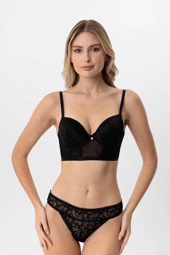 Pierre Cardin Lace Push up Bustier Set