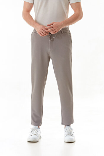 Fulla Moda Waffle Fabric Tie Waist Jogger Pants