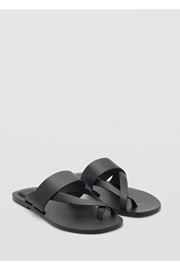 Mango Teen Leather banded sandals