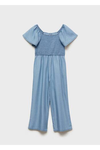 MANGO Kids Langer Jumpsuit mit Raffungen